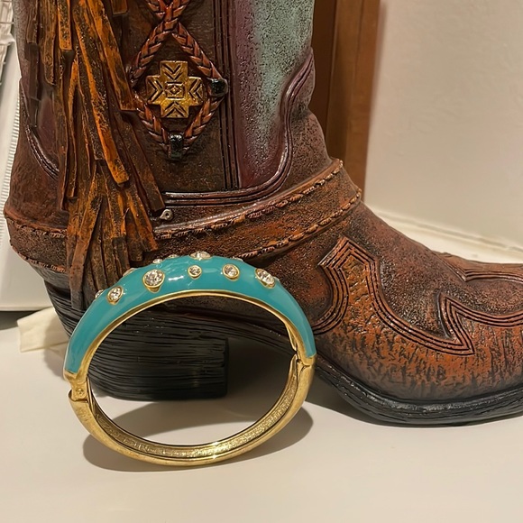 Turquoise bracelet with Rhinestone. - Picture 2 of 7